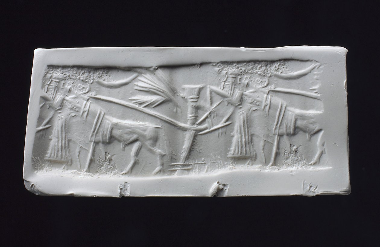 Zylindersiegelabdruck, Akkadisch von Mesopotamian