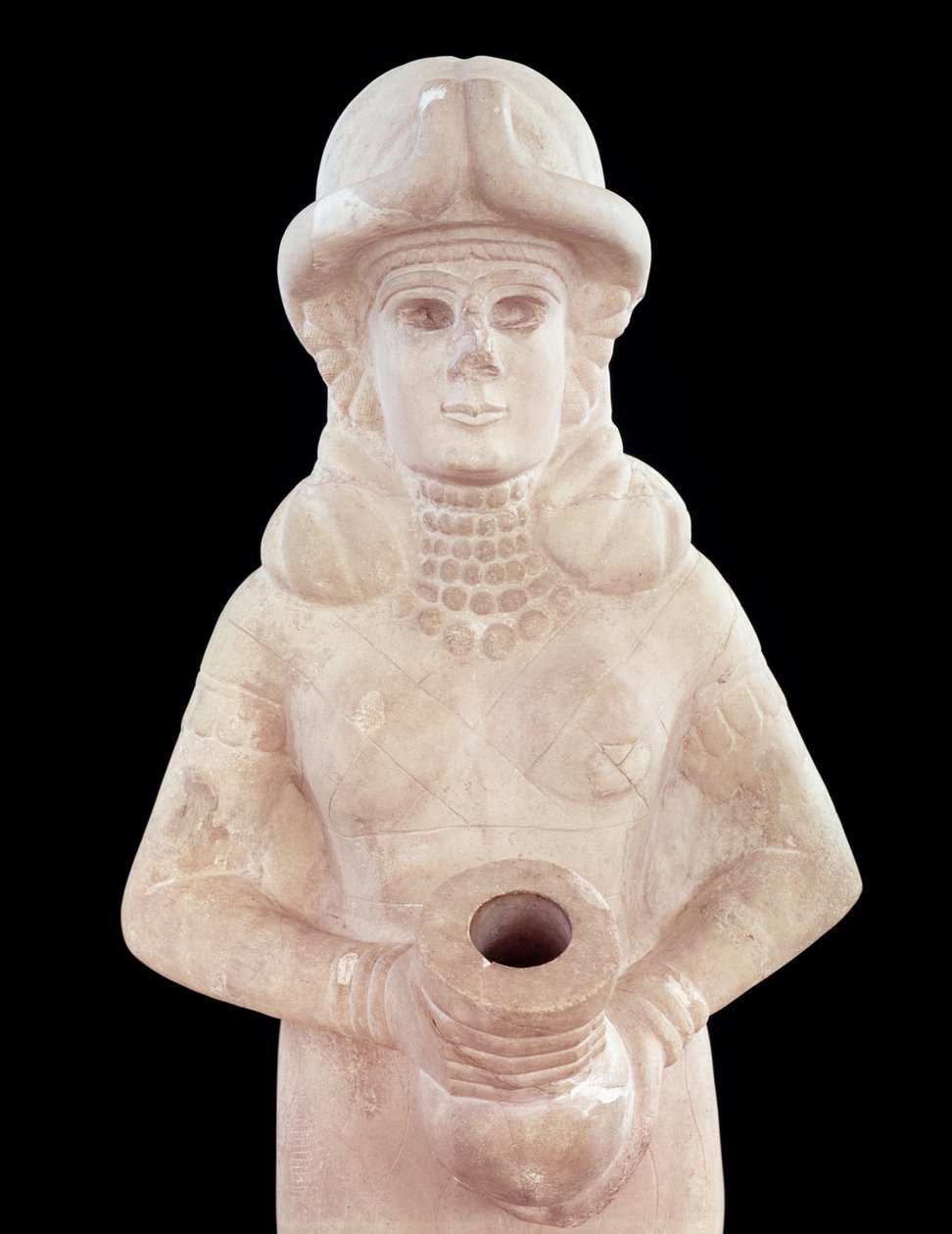 Fruchtbarkeitsgöttin aus Mari, Mittlerer Euphrat (Detail) von Mesopotamian