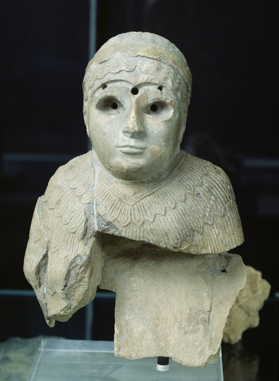 Statuette einer Frau mit Schal, Akkadische Periode, ca. 2340-2200 v. Chr. von Mesopotamian