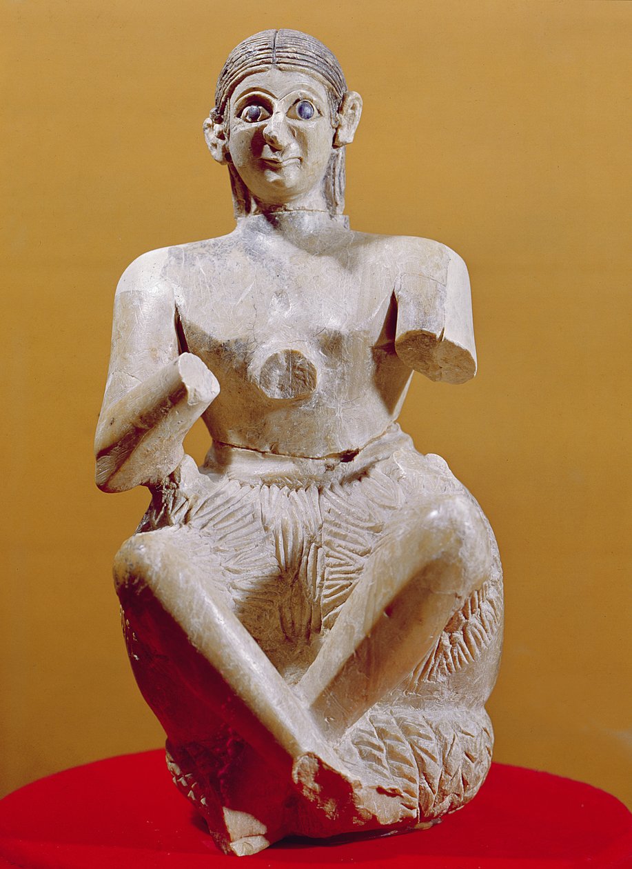 Der Sänger, Ur-Nina, 2800-2300 v. Chr. (Alabaster) von Mesopotamian