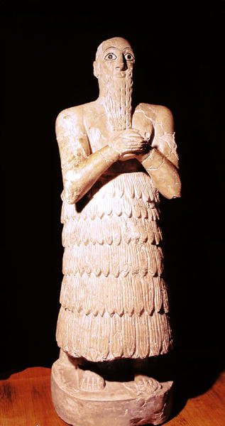 Statue von Itur-Shamagen, König von Mari, im Gebet, aus Mari, Mittlerer Euphrat, 2800-2300 v. Chr. von Mesopotamian