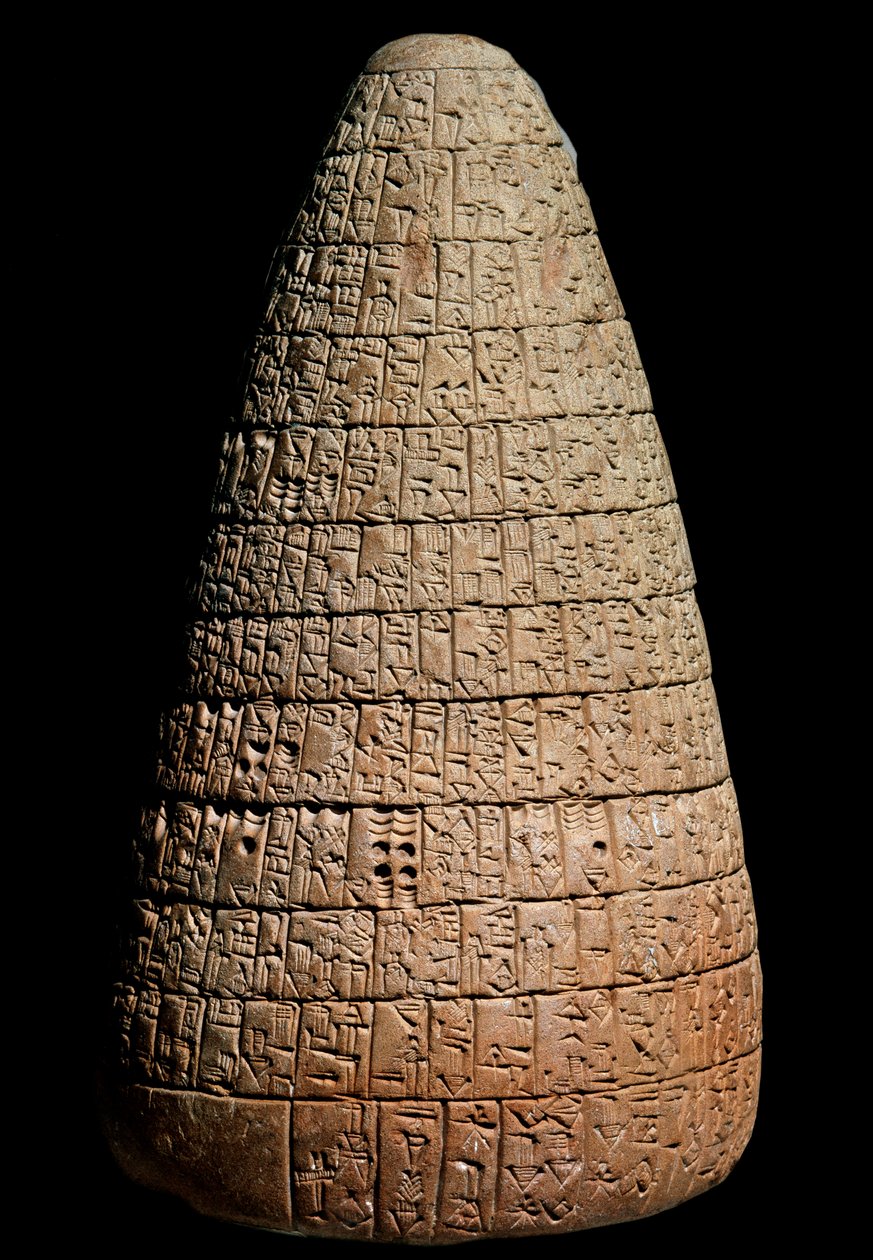 Kegel von Urukagina (Ton, ca. 2350 v. Chr.) von Mesopotamian Mesopotamian