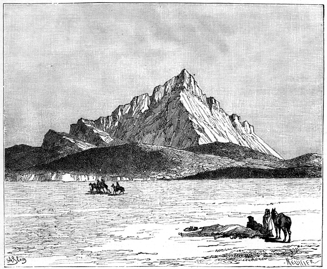 Der Jebel Zaghwan, um 1890 von Meunier