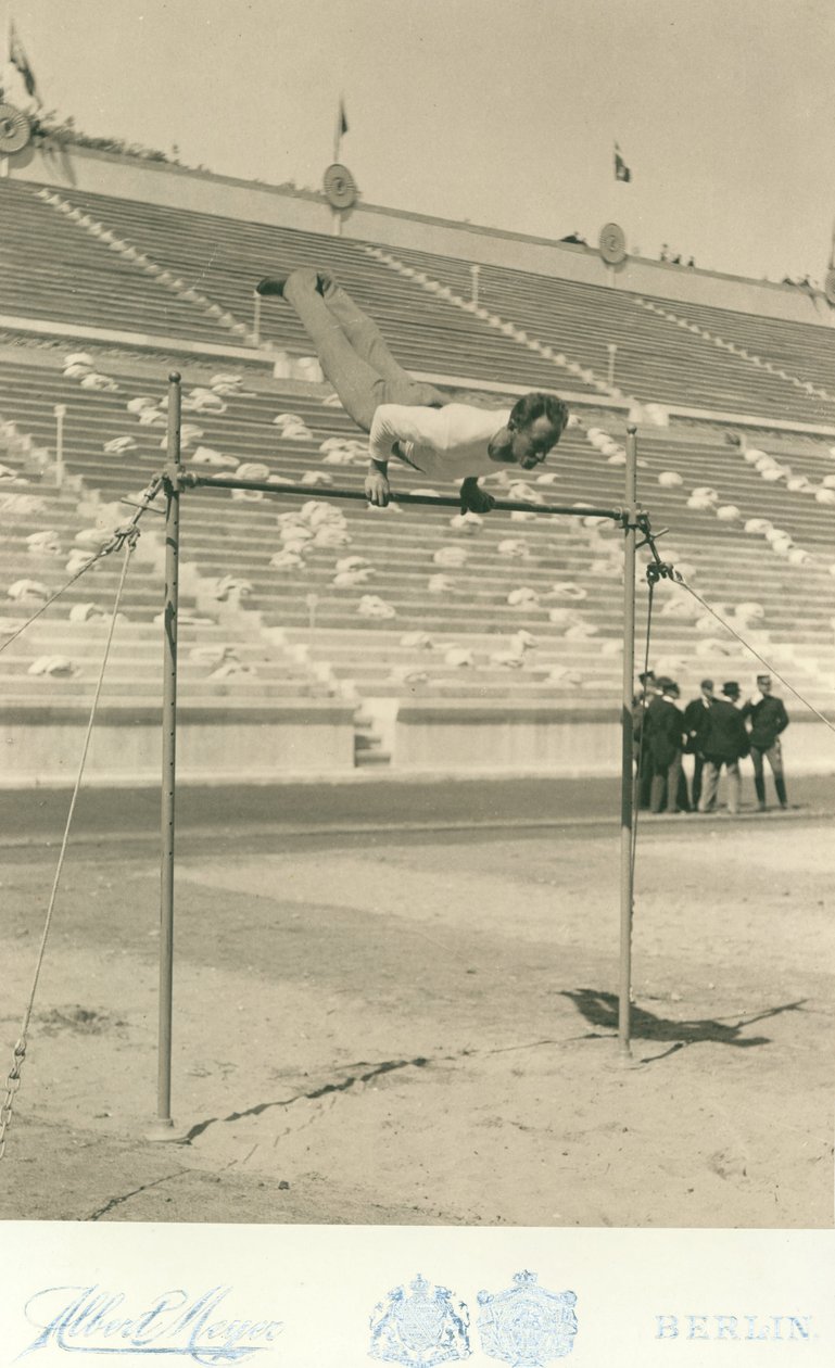 Olympische Spiele, 1896; der Athlet Herman Weingartner, Meister am Reck von Meyer Albert