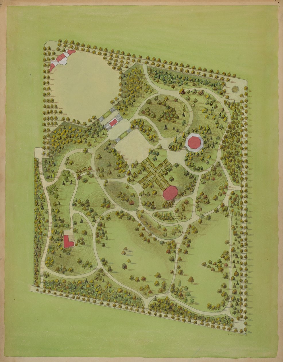 Washington Park, ca. 1936 von Meyer Goldbaum