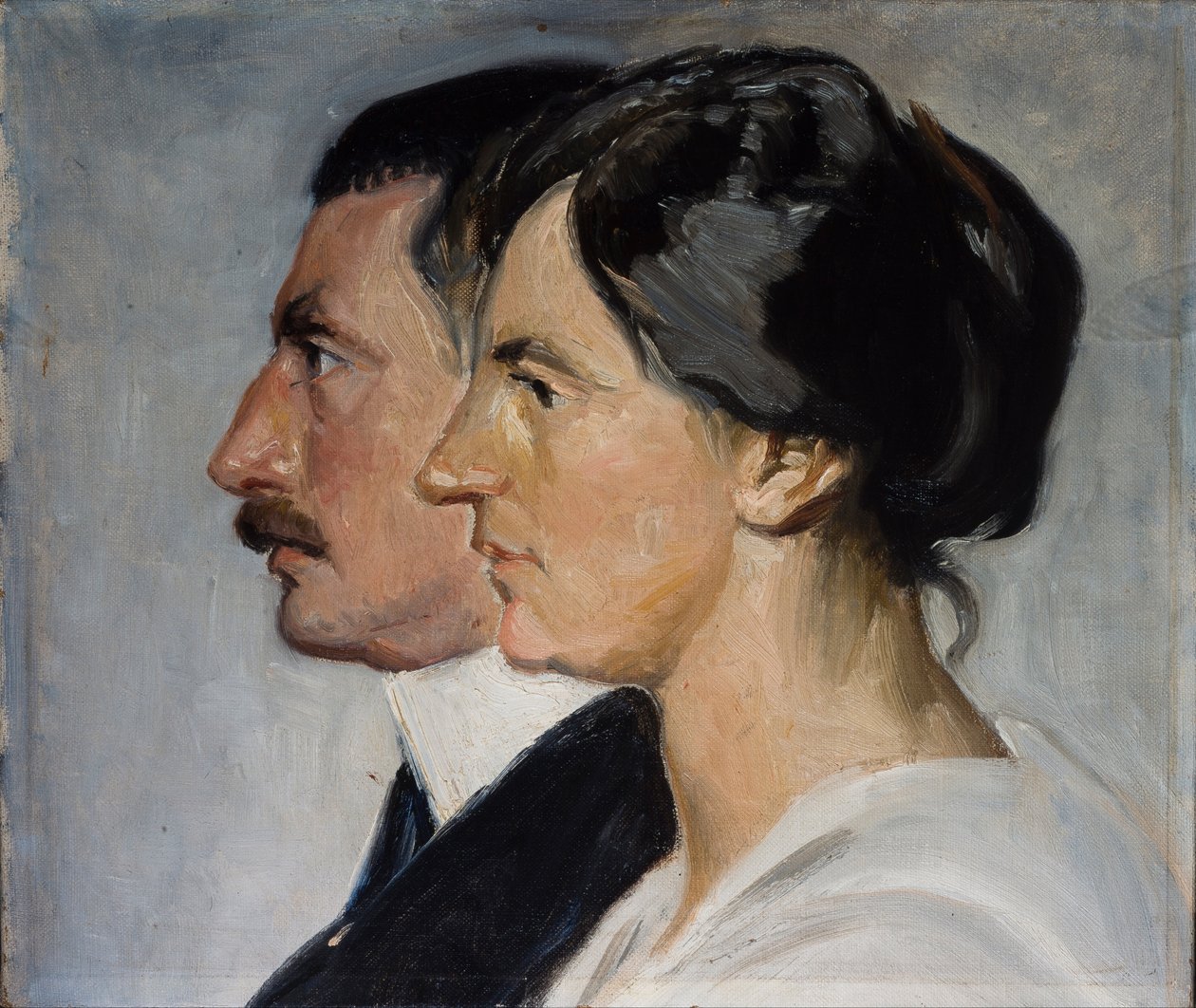 König Christian X. und Königin Alexandrine von Dänemark von Michael Peter Ancher