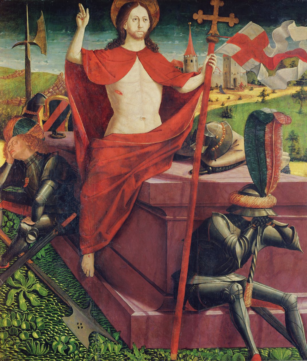 Die Auferstehung, vom Altarbild des heiligen Stephanus, ca. 1470 von Michael Pacher
