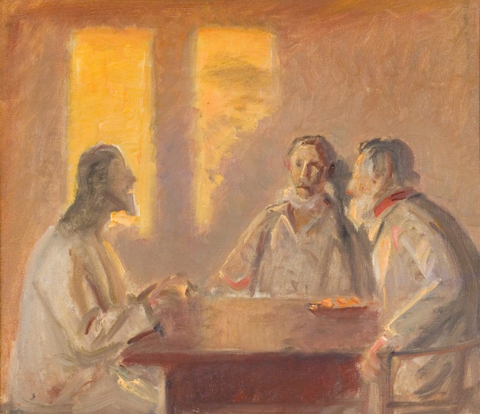 Christus in Emmaus von Michael Peter Ancher