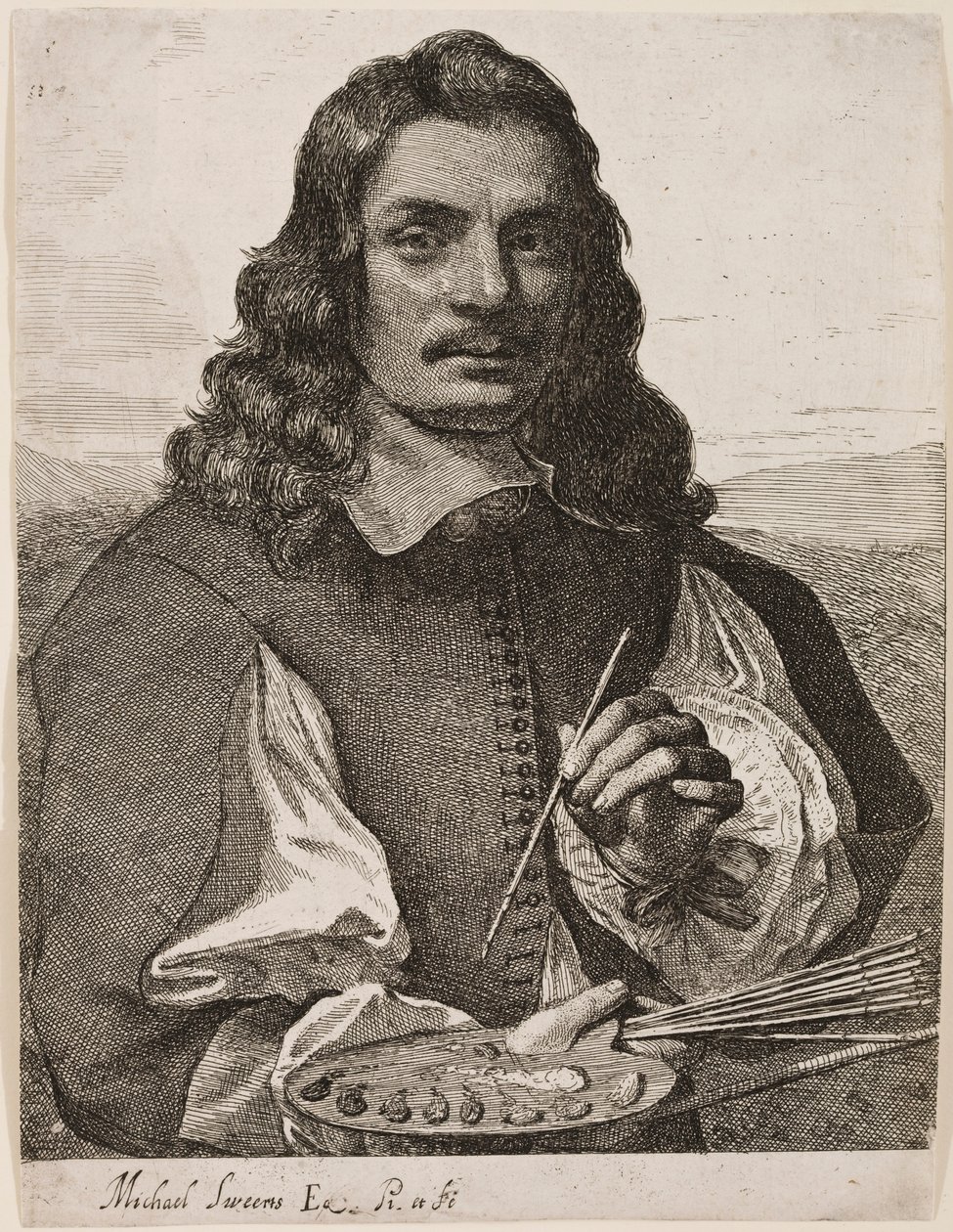 Selbstporträt, ca. 1656-58 von Michael Sweerts