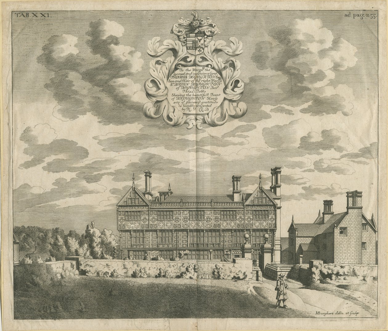 Broughton Hall (Kupferstich, 1653-1686) von Michael Burghers