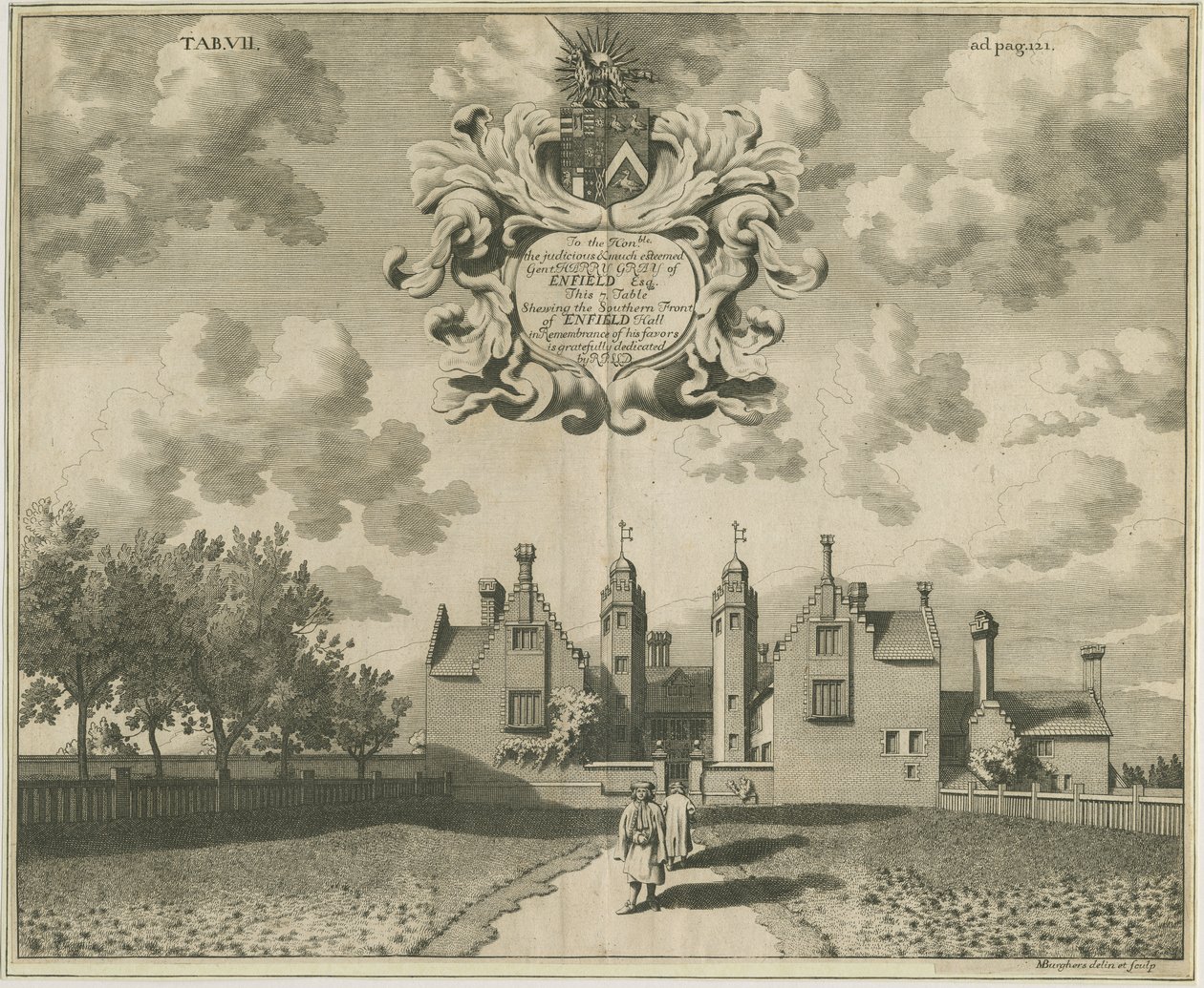 Enville Hall: Kupferstich, undatiert [1653-1686] von Michael Burghers