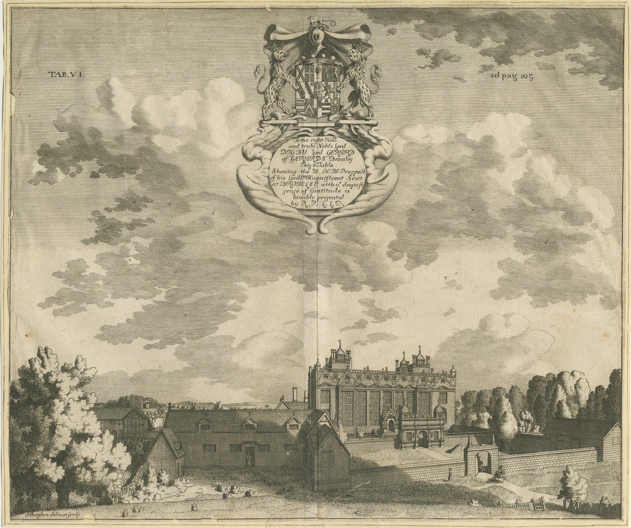 Gerards Bromley Hall von Michael Burghers