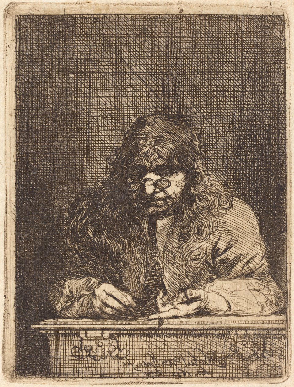 Selbstporträtzeichnung von Michael Lukas Leopold Willmann