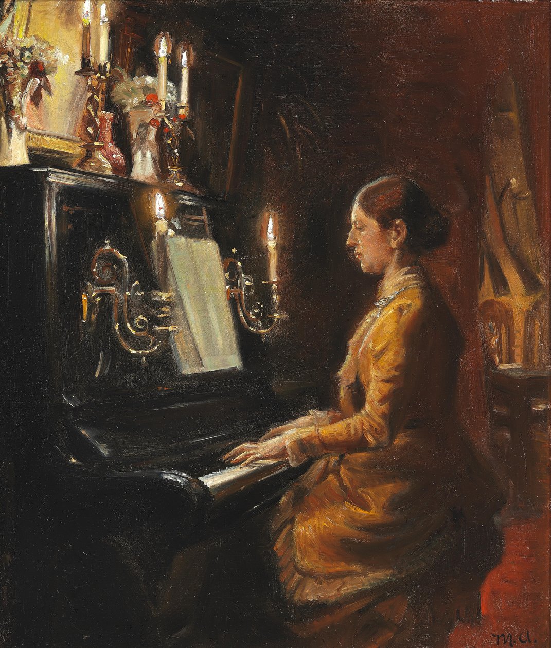 Anna am Klavier von Michael Peter Ancher