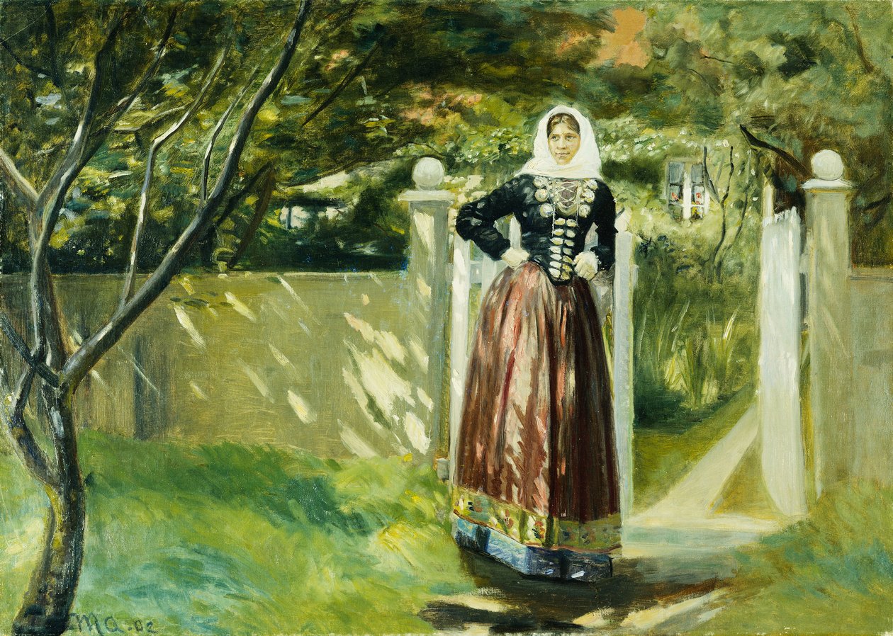 Am Gartentor, 1902 von Michael Peter Ancher