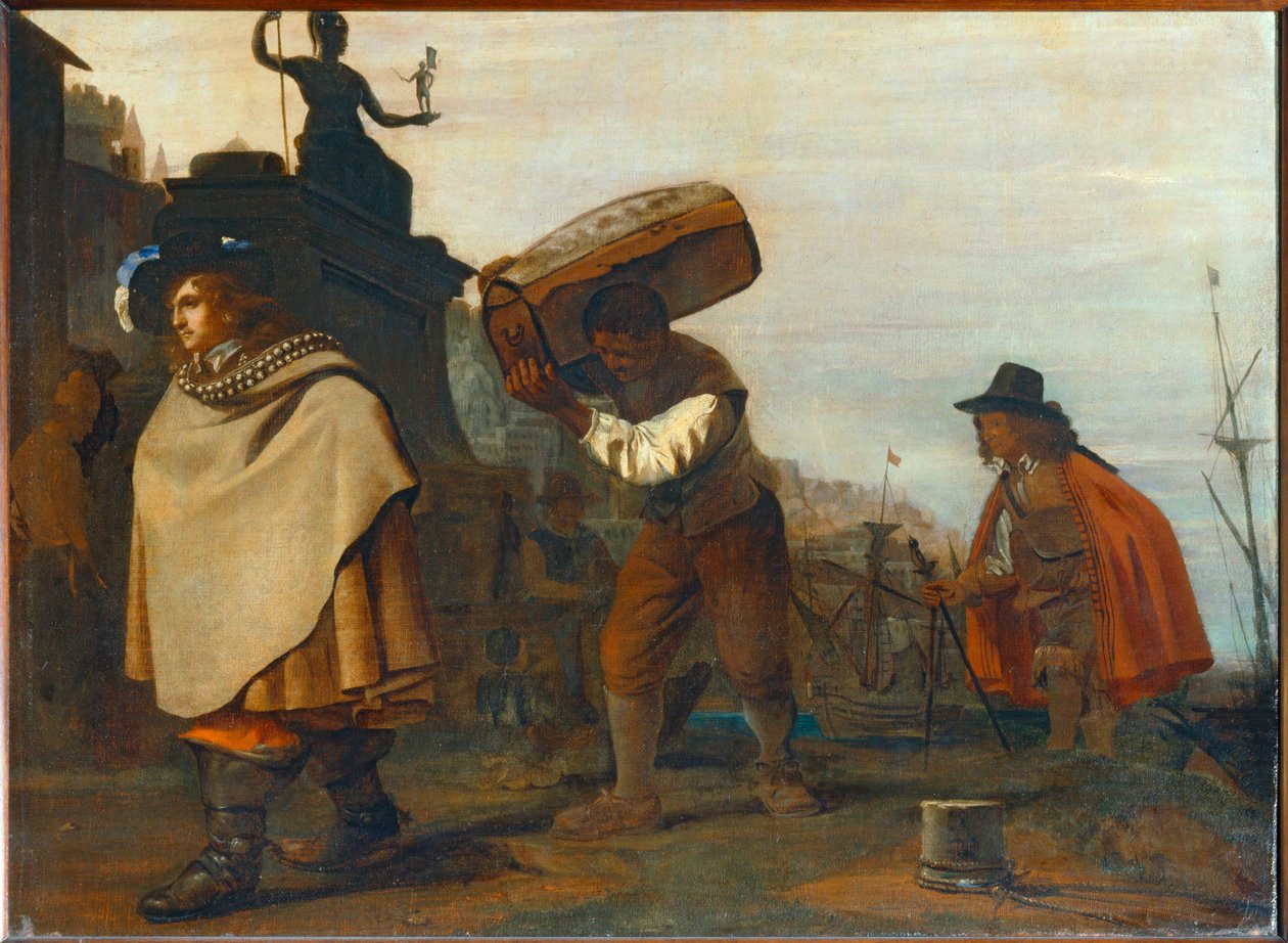 Gentleman kommt in einem südlichen Hafen an von Michael Sweerts