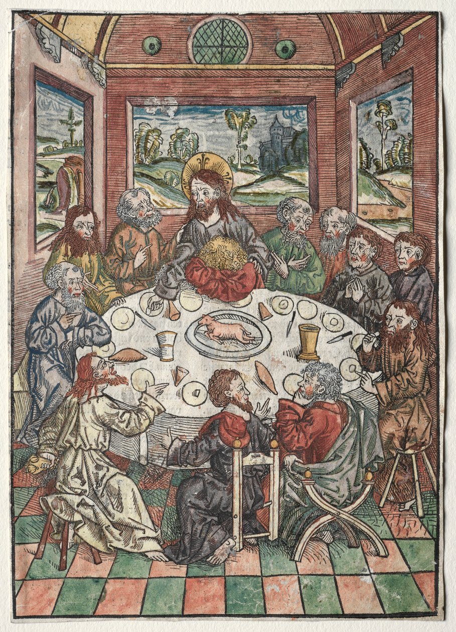 Der Schatzbehalter: Das letzte Abendmahl, 1491 von Michael Wolgemut