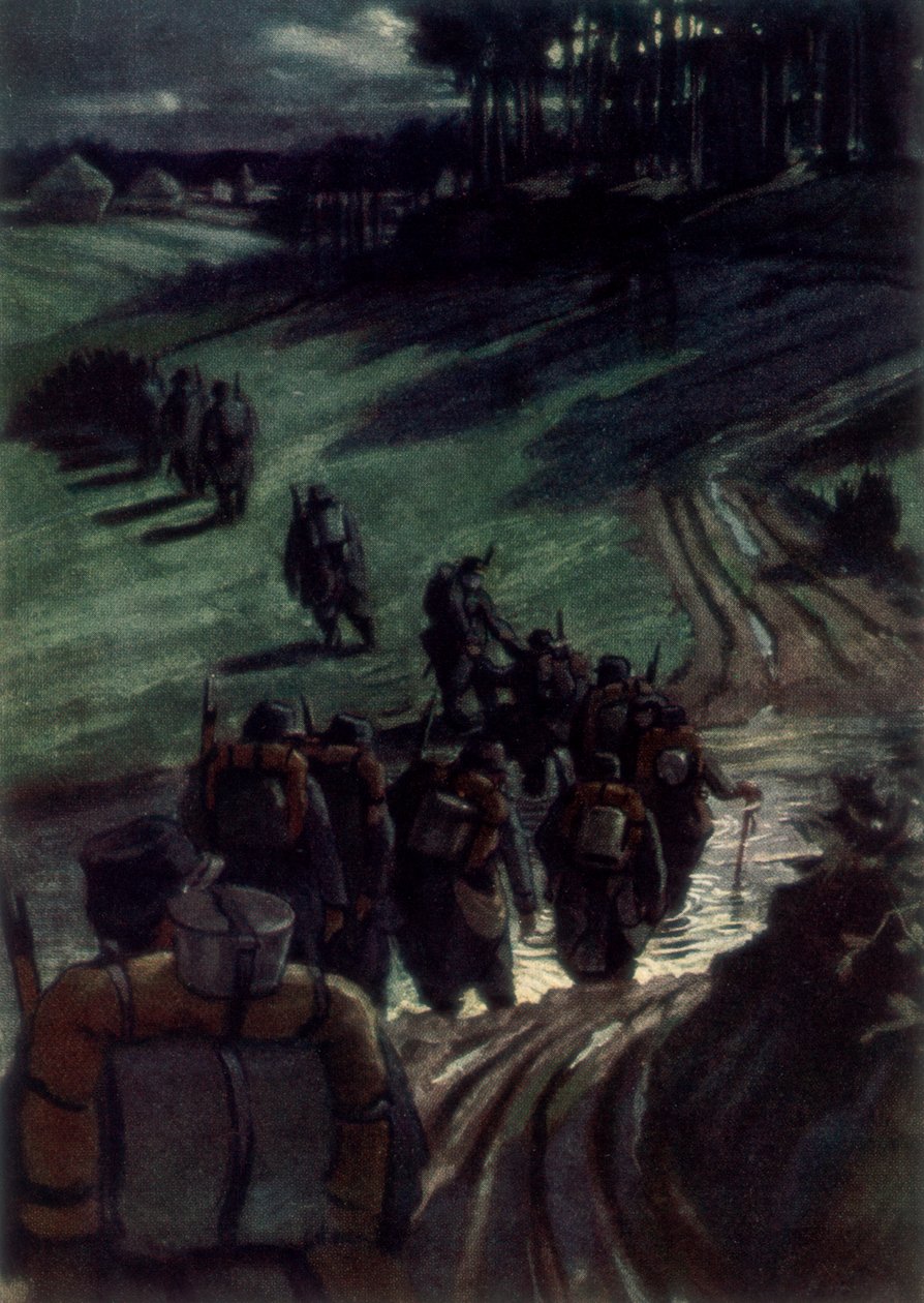Ab in die Schützengräben, 1915 von Michel
