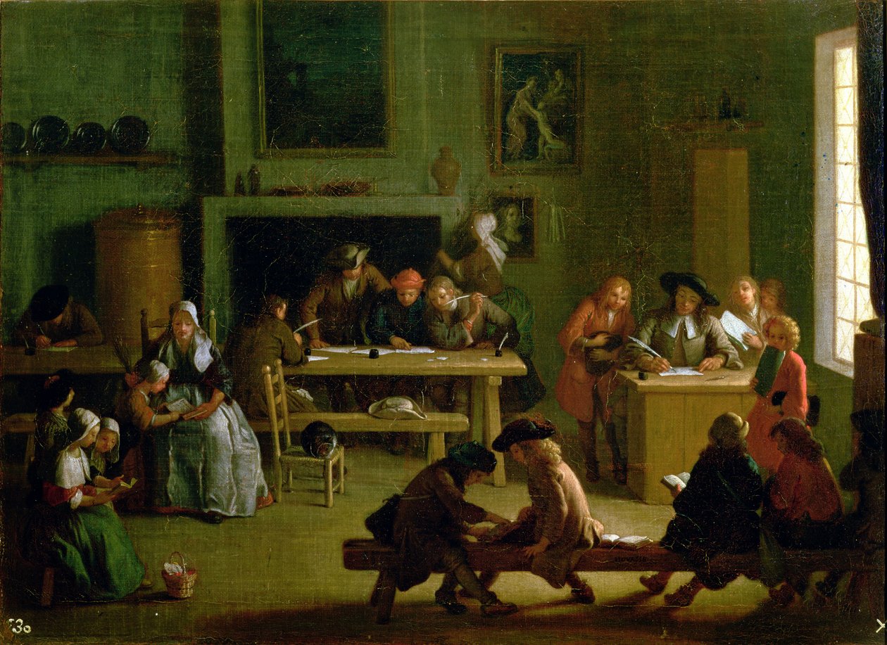 Innenraum eines Klassenzimmers von Michel Ange Houasse