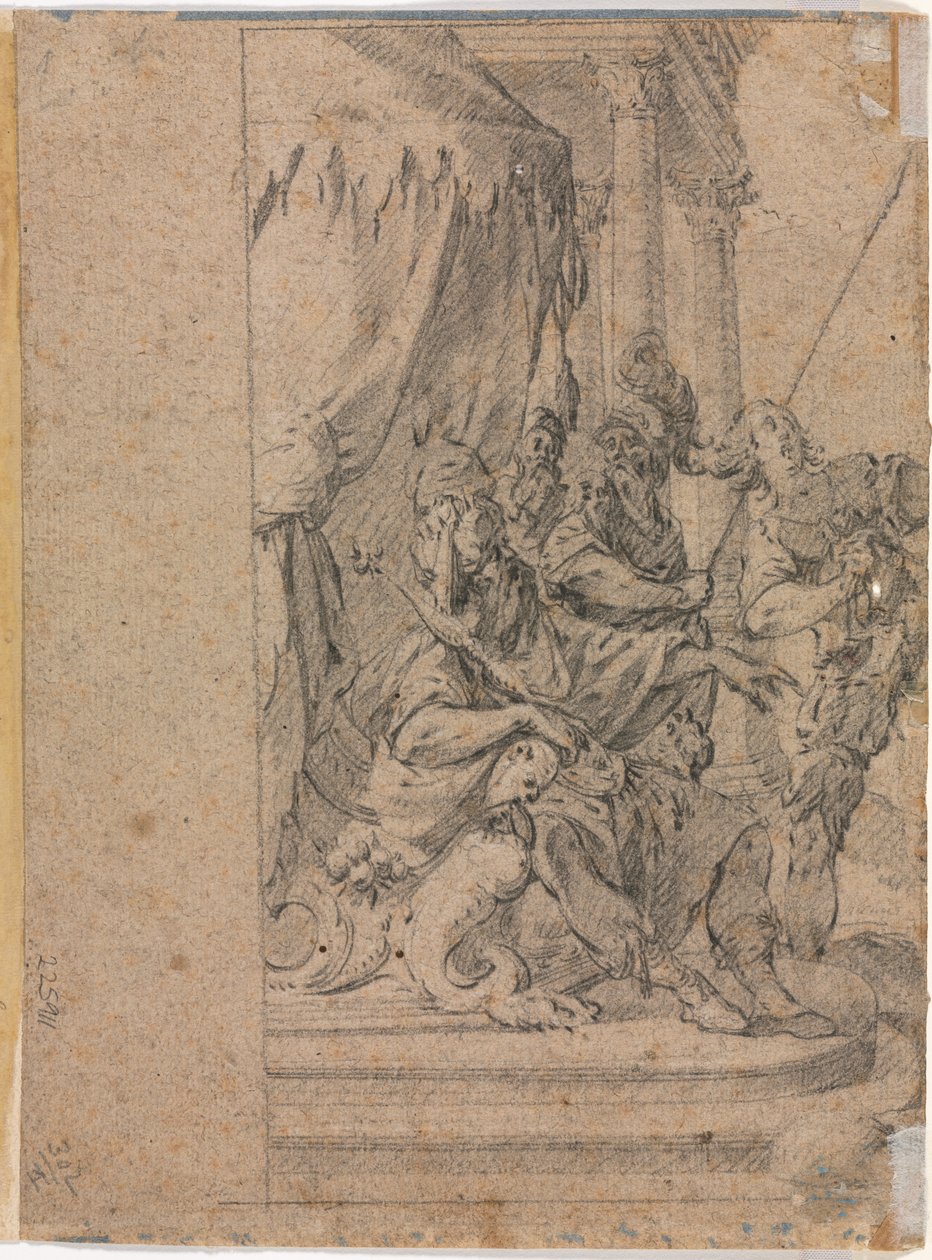 Panthea vor Kyros? (verso) von Michel Dorigny