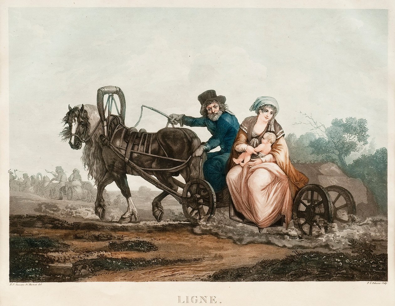 Schlittenfahrt, 1830-1840er von Michel Francois Damam Demartrait