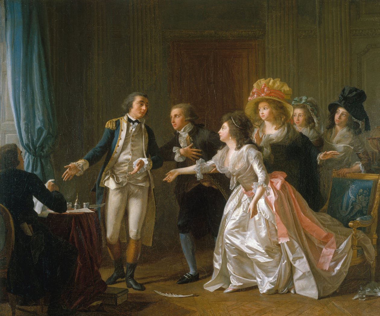 Der unterbrochene Ehevertrag, ca. 1789 von Michel Garnier