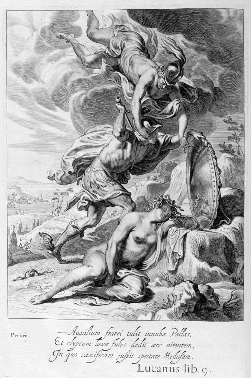 Perseus schneidet Medusa den Kopf ab, 1655 von Michel de Marolles