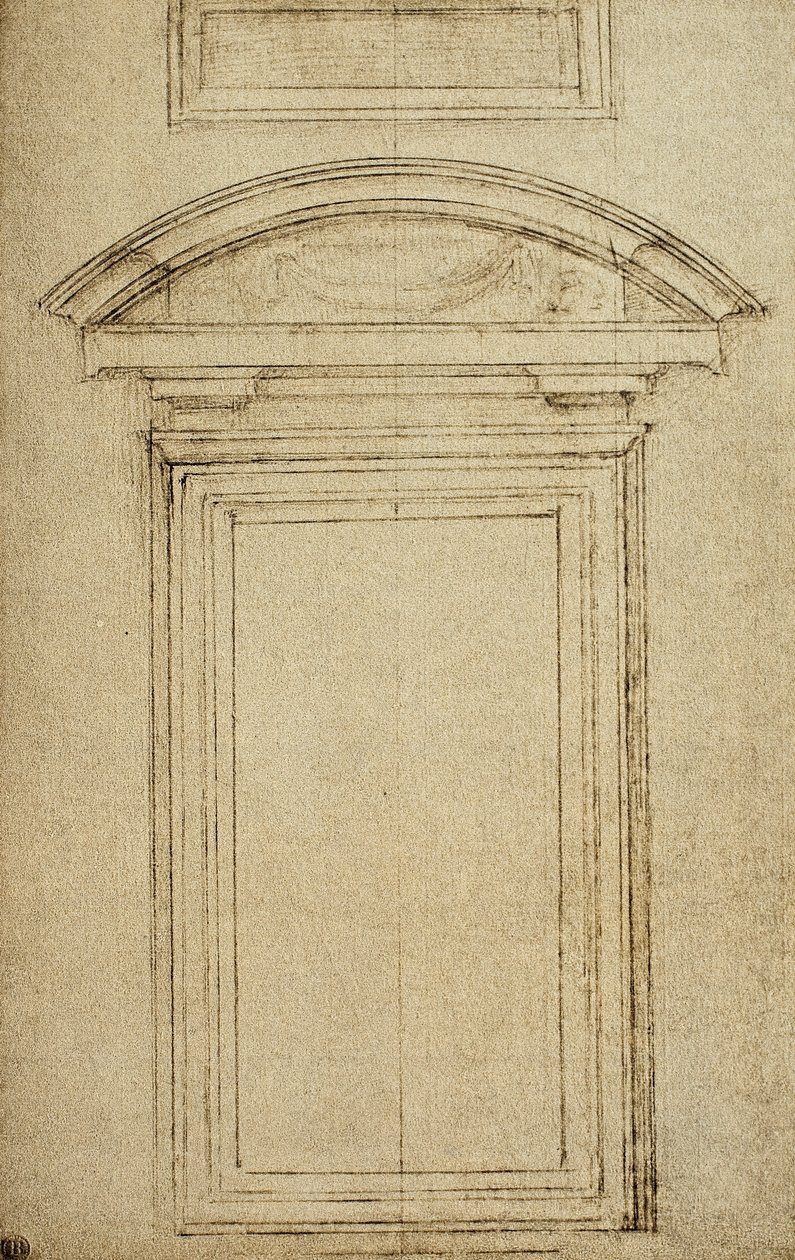 Architektonische Studie für ein Fenster von Michelangelo Buonarroti