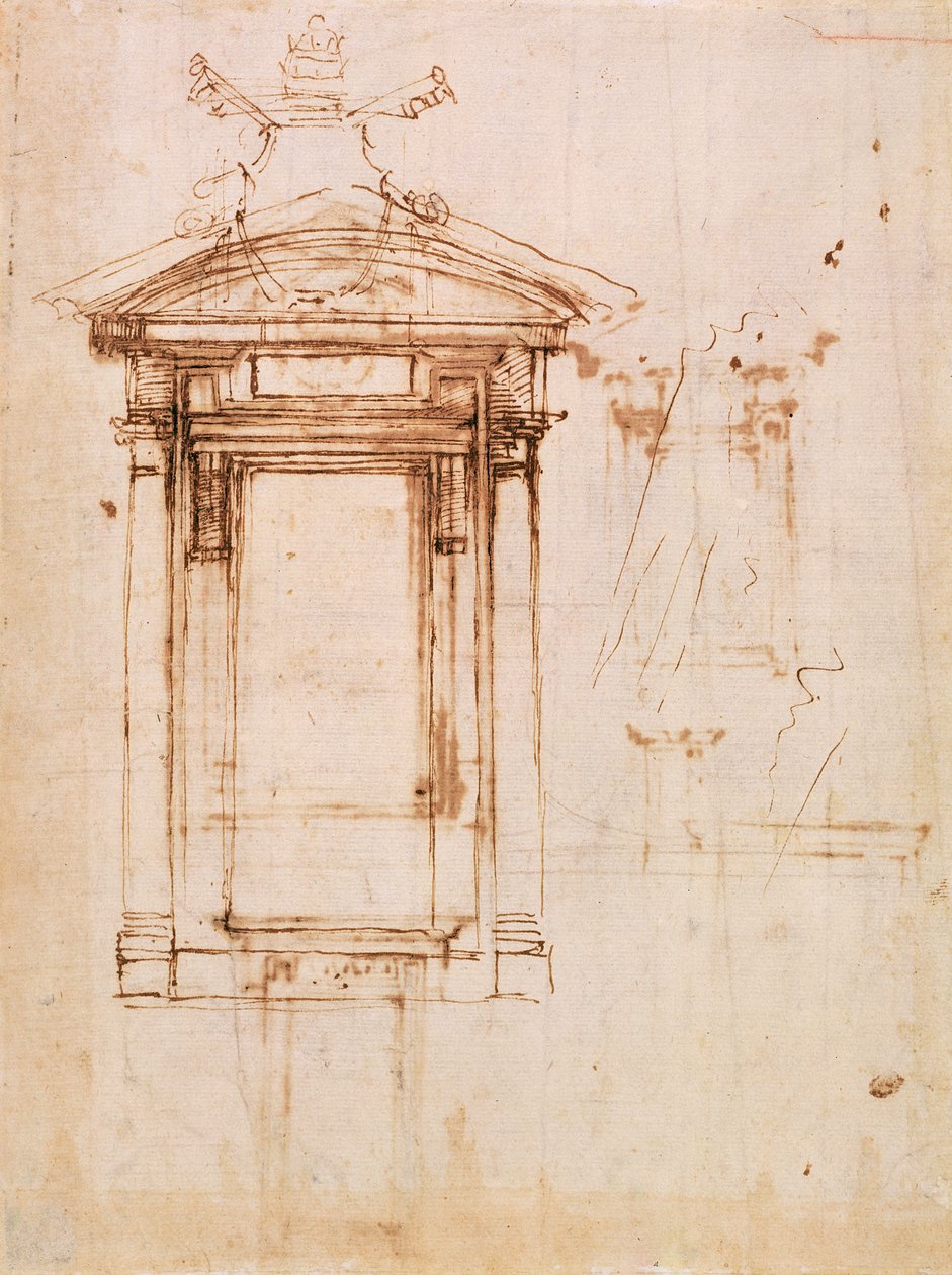 Architekturstudie von Michelangelo Buonarroti