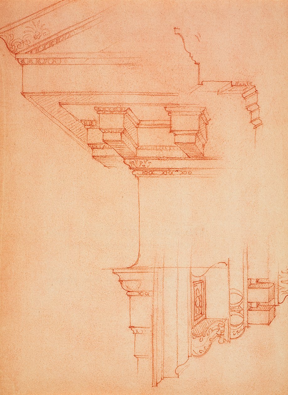 Gesimsstudie von Michelangelo Buonarroti