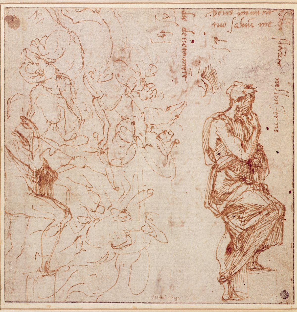 Figurenstudien für eine Frau von Michelangelo Buonarroti