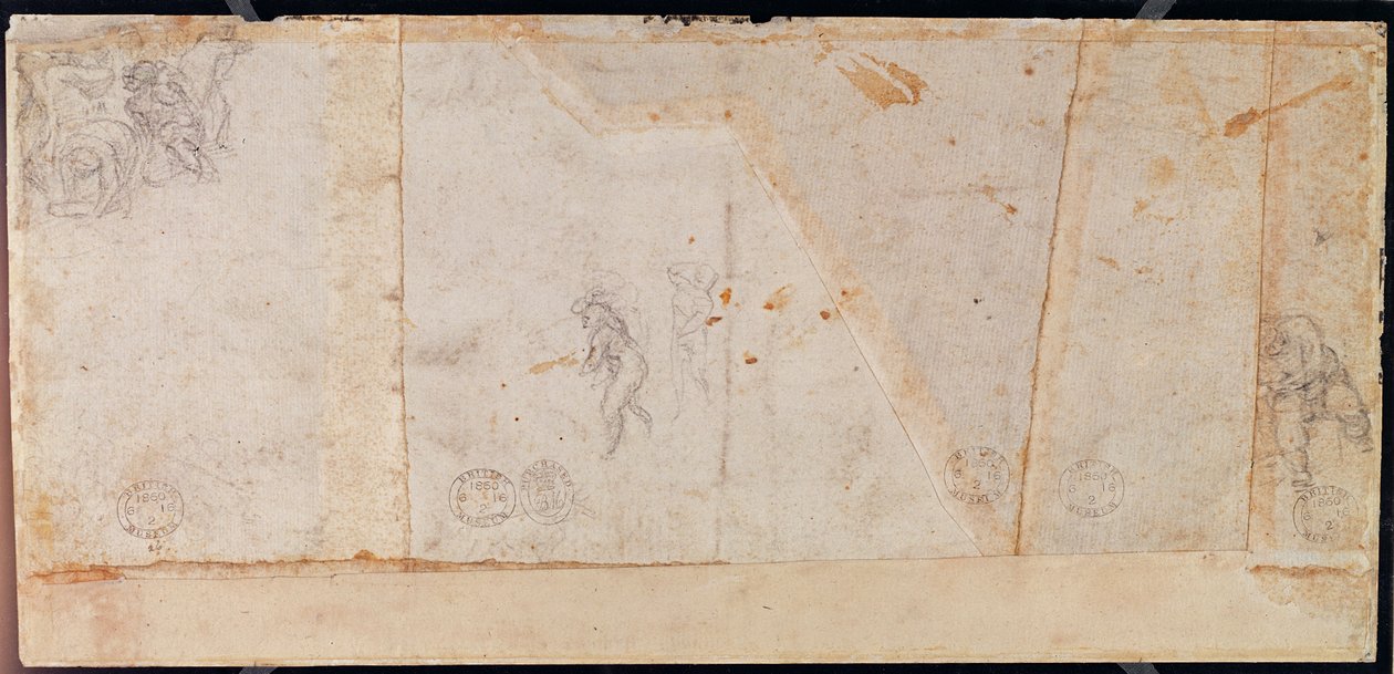 Studie von Figuren (verso) von Michelangelo Buonarroti