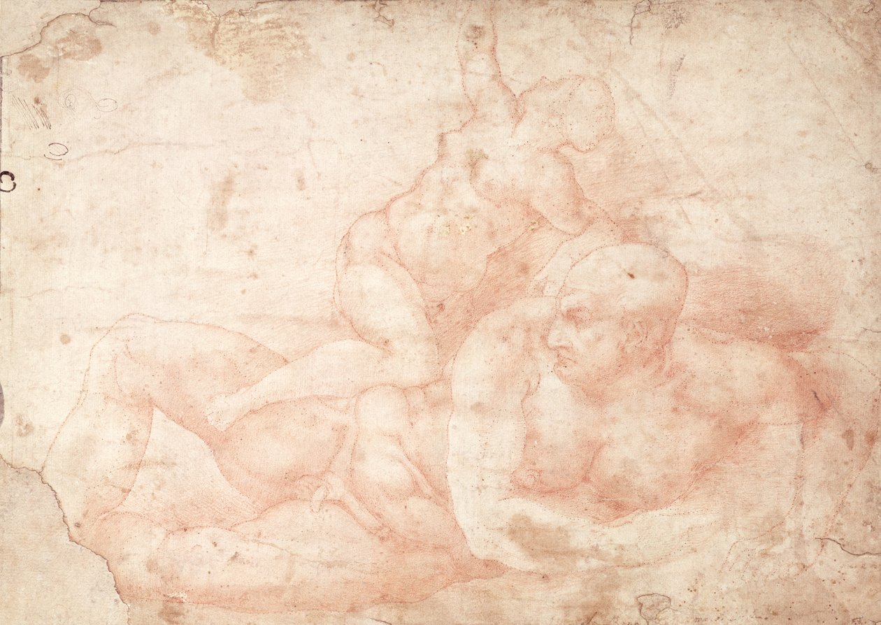 Studie eines männlichen und weiblichen Aktes von Michelangelo Buonarroti