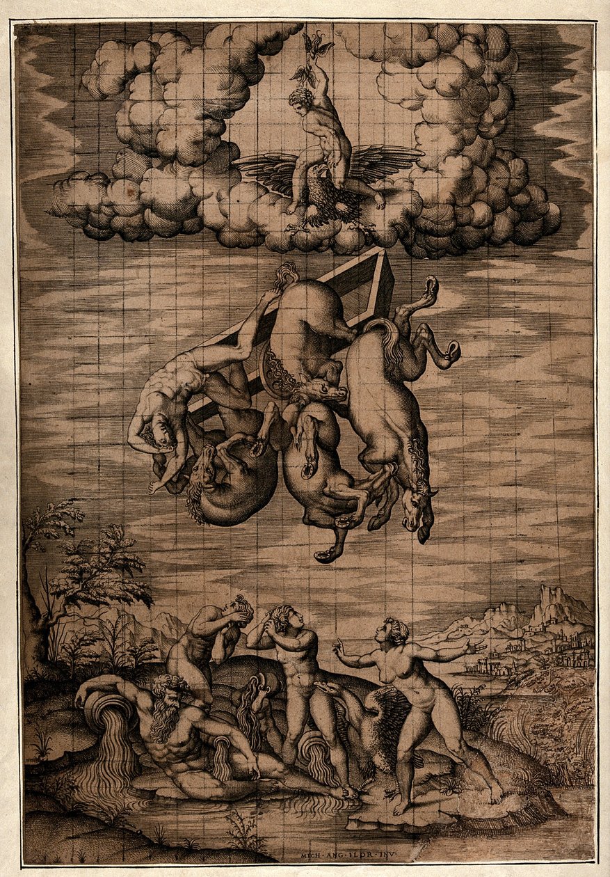 Der Sturz des Phaeton von Michelangelo Buonarroti