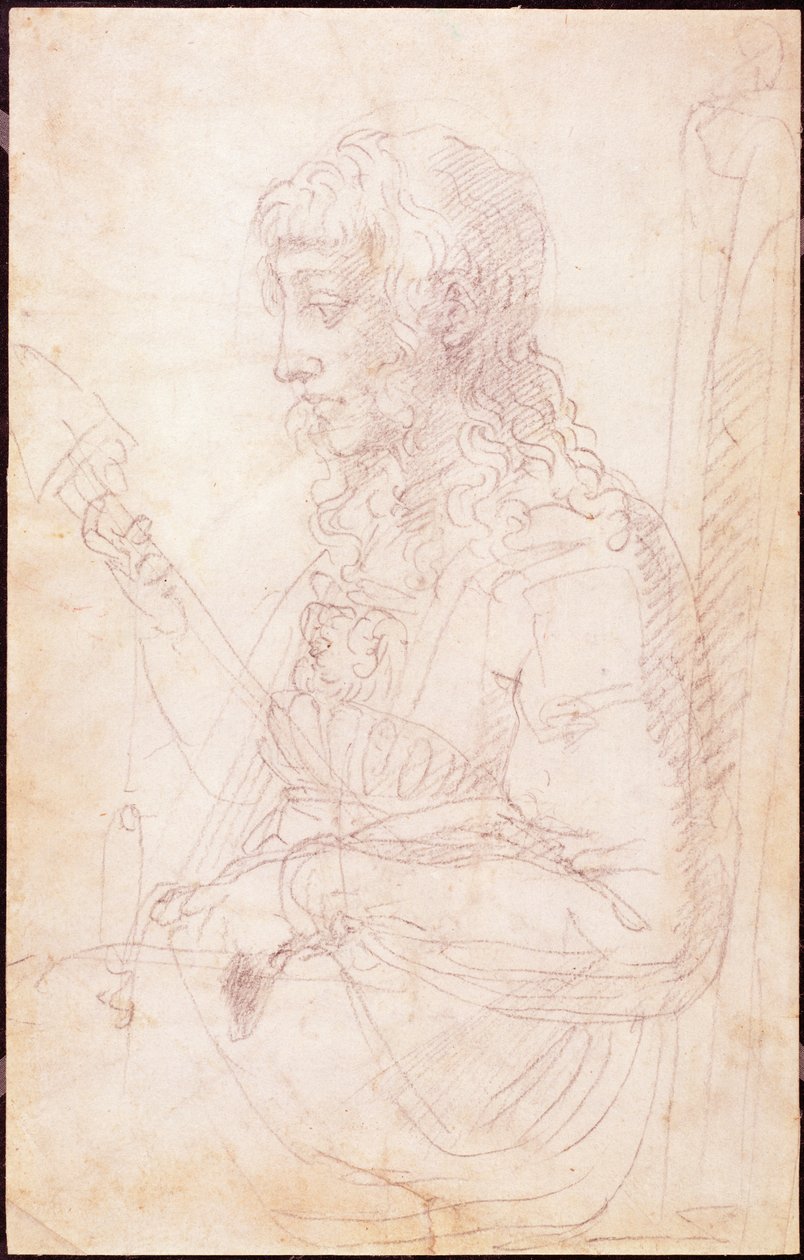 W.40 Skizze einer weiblichen Figur von Michelangelo Buonarroti