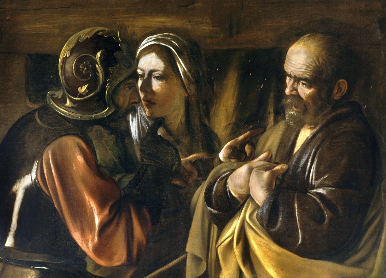 Die Verleugnung des Heiligen Petrus von Michelangelo Merisi Caravaggio