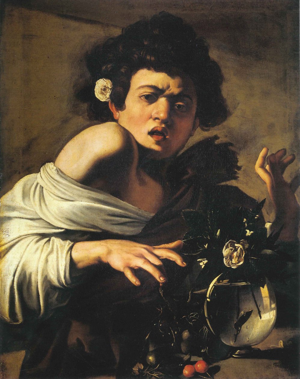 Junge von einer Eidechse gebissen, 1596-97 von Michelangelo Merisi Caravaggio