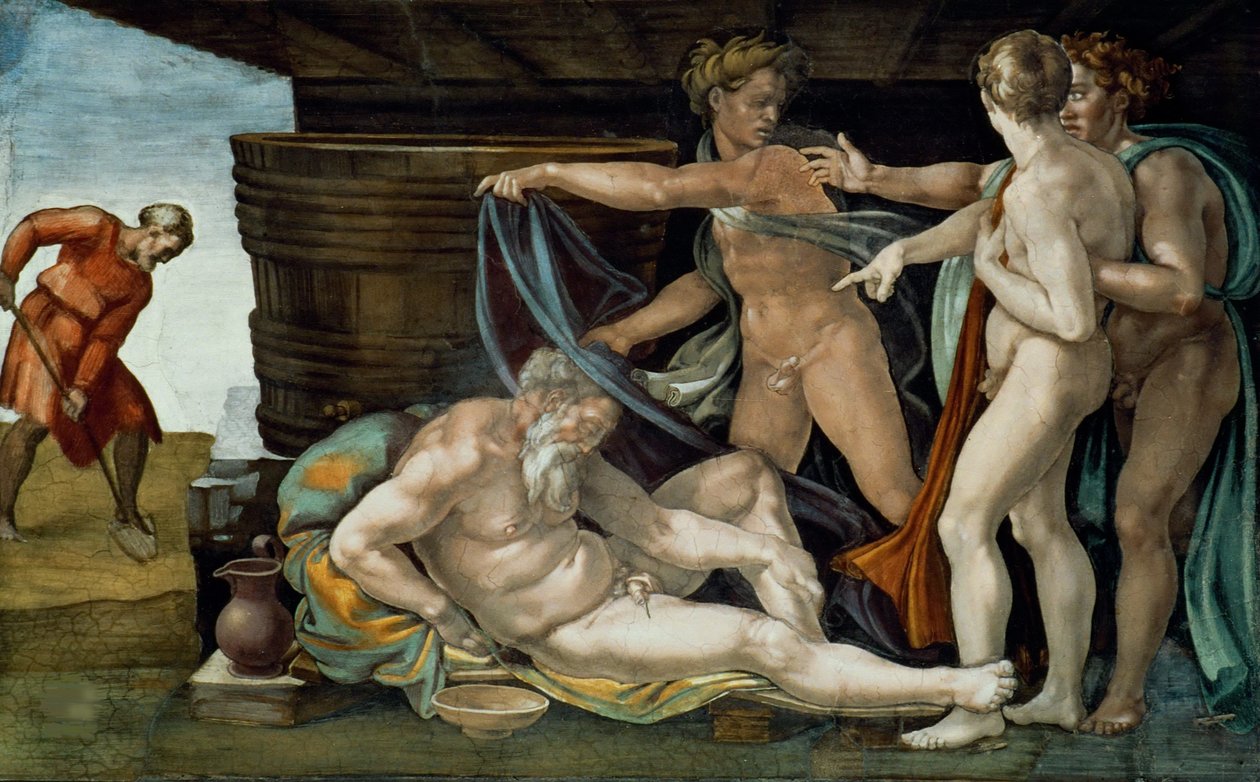 Die Trunkenheit Noahs von Michelangelo Buonarroti