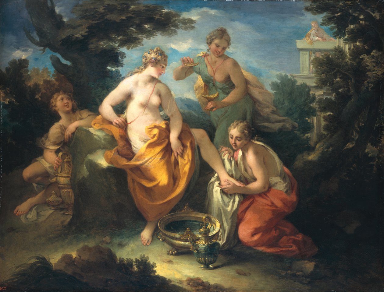 Bathseba beim Baden, 1729 von Michele Rocca