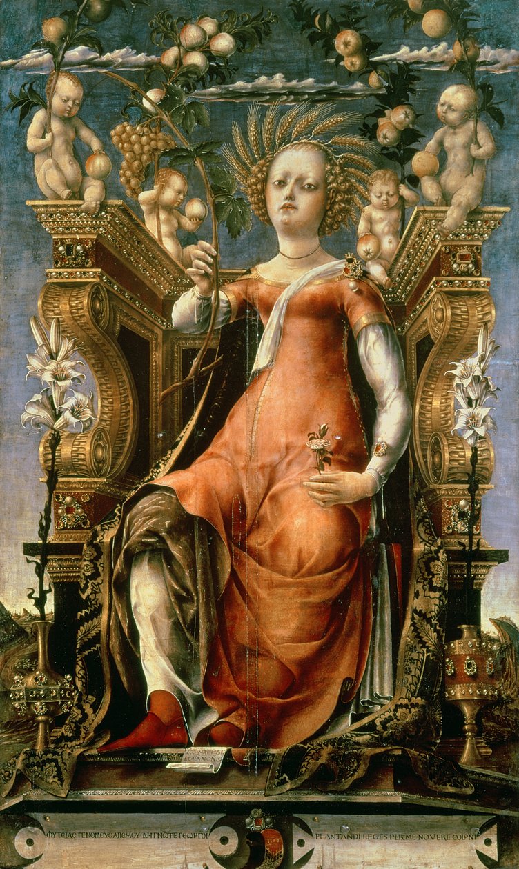 Die Muse Thalia (Ceres auf dem Thron) von Michele Pannonio