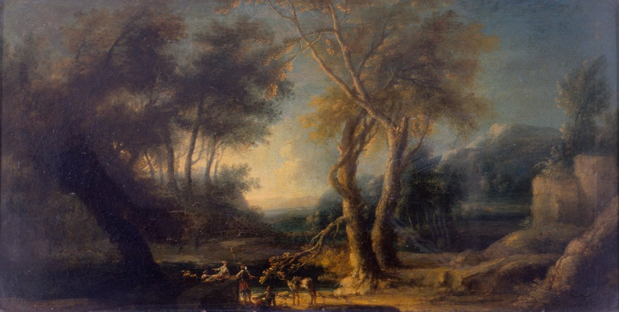 Felsige Landschaft, ca. 1730 von Michele Pagano