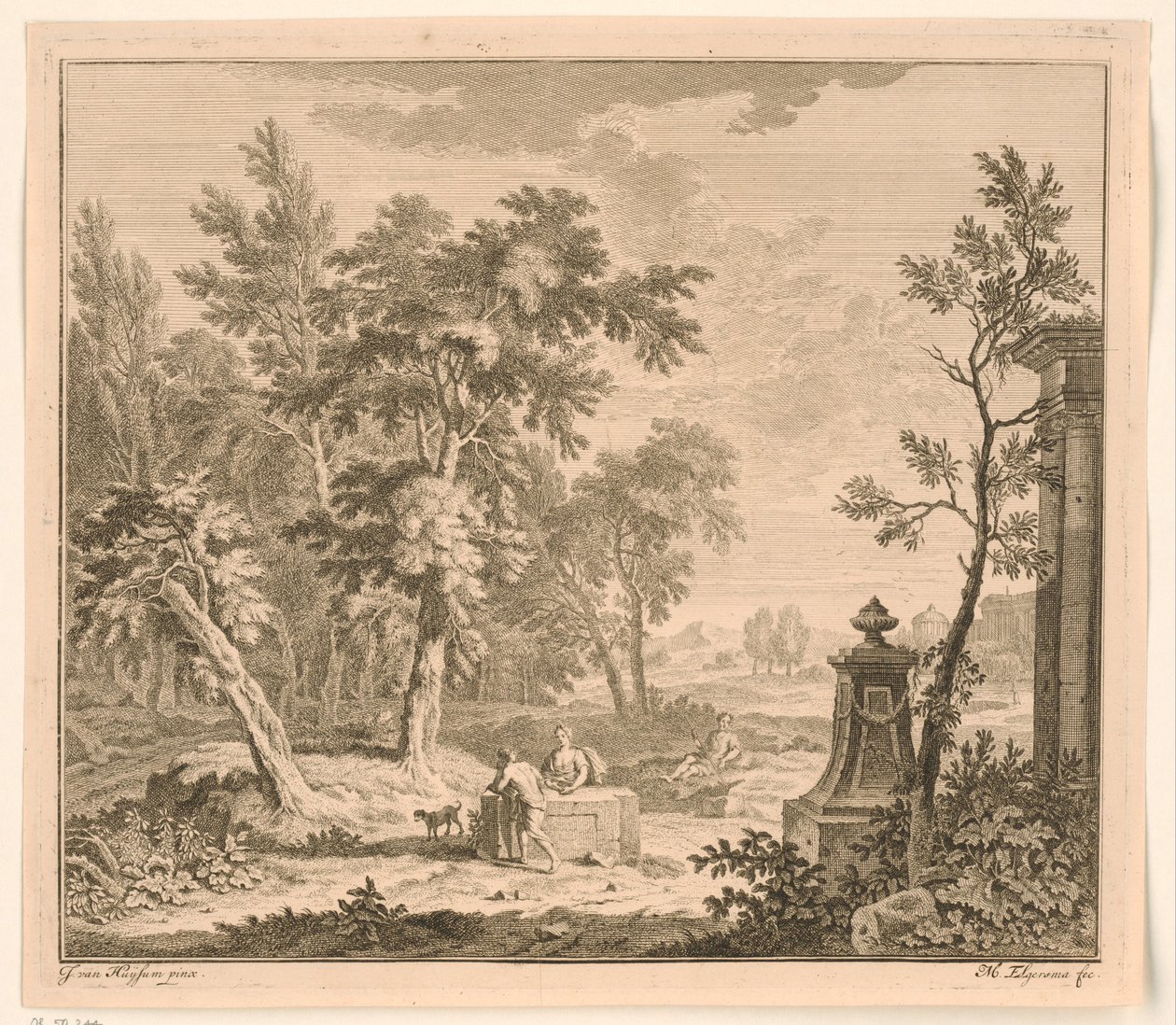 Landschaft mit Hirte von Michiel Elgersma