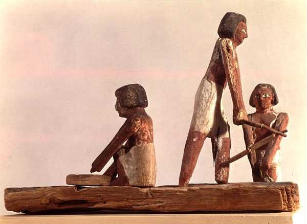 Modell von ägyptischen Ziegelmachern, Königreich, aus Beni Hasan, ca. 2000 v. Chr. von Middle Kingdom Egyptian