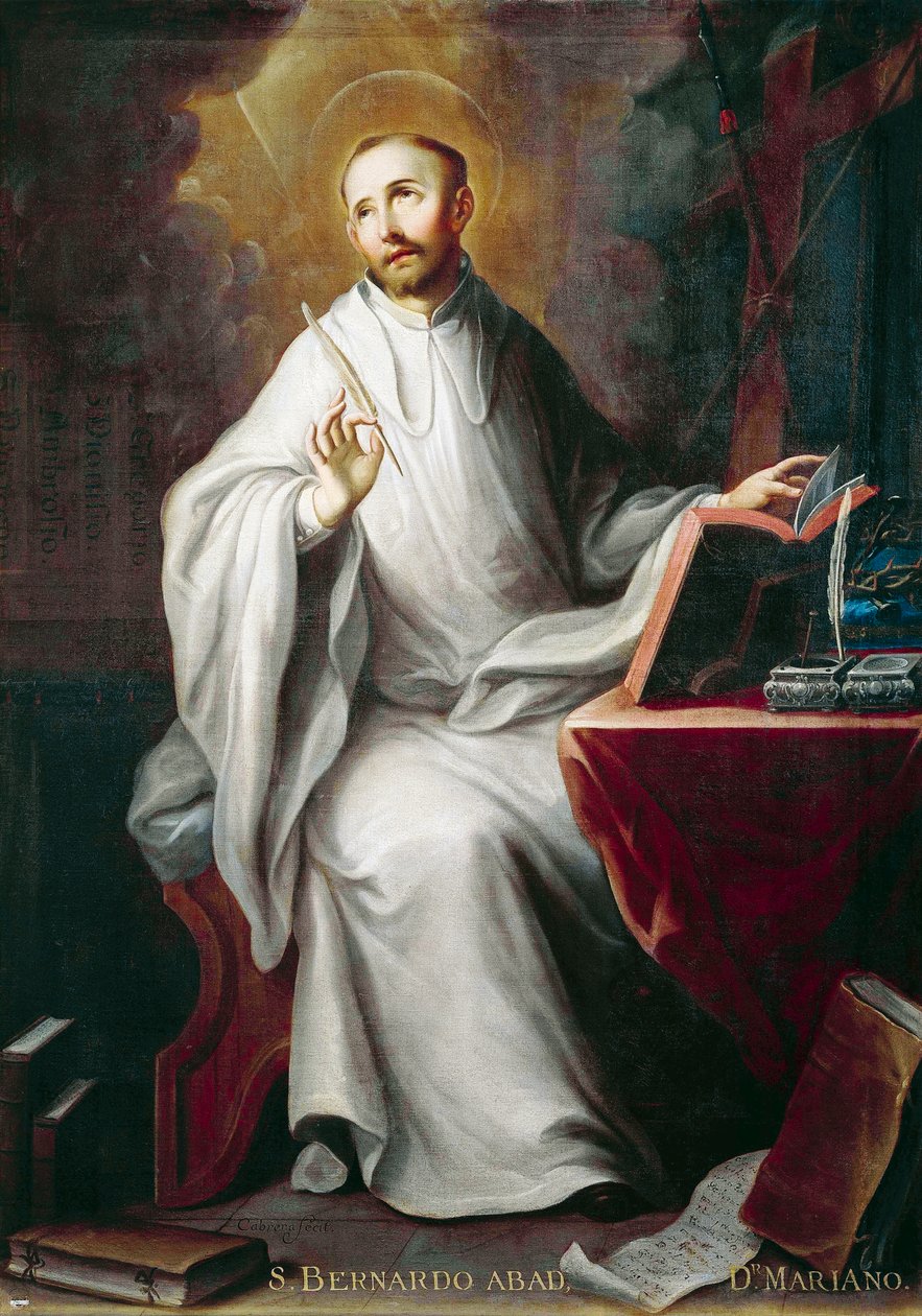 Heiliger Bernhard, von Miguel Cabrera (1695-1768) von Miguel Cabrera