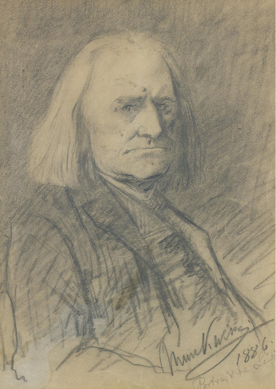 Porträt von Franz Liszt 1811-1886, 1886 von Mihály Munkácsy