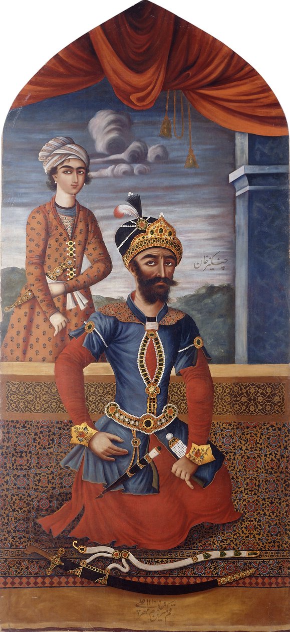 Porträt von Dschingis Khan, ca. 1803-4 von MihrAli