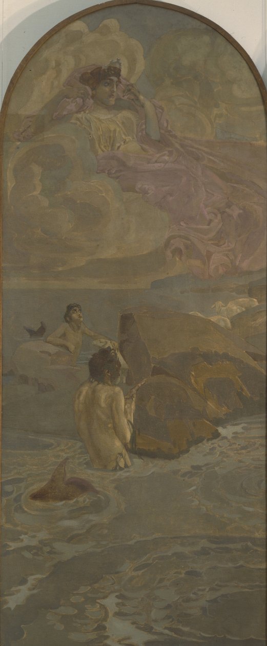 Juni, linkes Panel des Triptychons Das Urteil des Paris, 1893 von Mikhail Aleksandrovich Vrubel