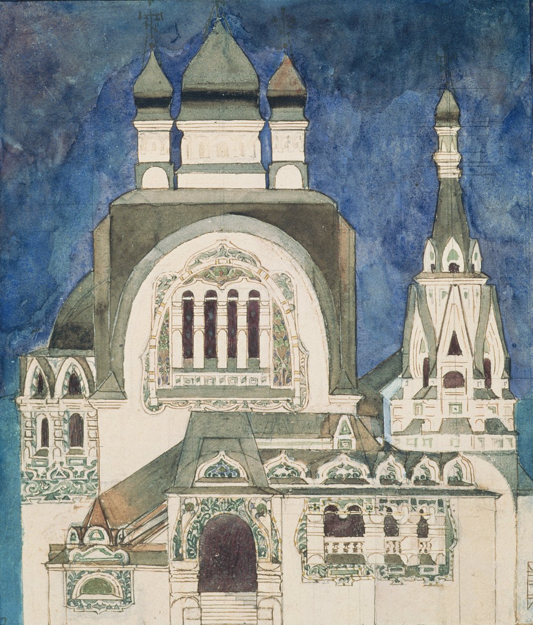 Nicht realisierter Entwurf für eine Kirche in Talashkono, 1899 von Mikhail Aleksandrovich Vrubel