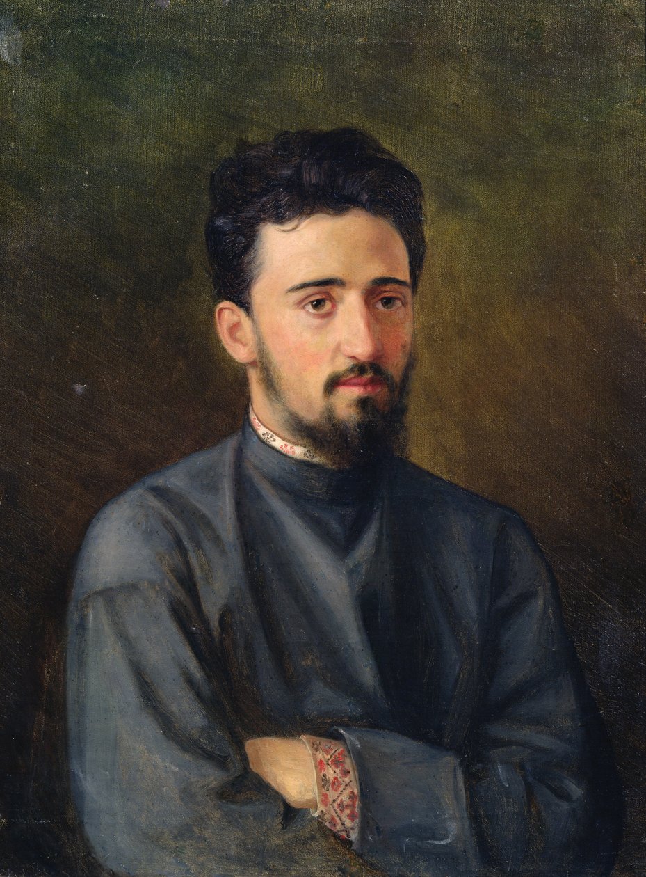 Porträt von Vsevolod M. Garshin, 1878 von Mikhail Georgievich Malyshev