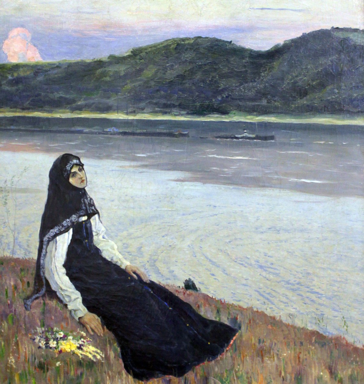 Am Fluss Wolga von Mikhail Vasilievich Nesterov